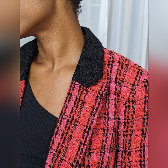 NWT Single-Breasted Tweed Boyfriend Blazer - Endless Rose | Size M - Picture 5 of 8